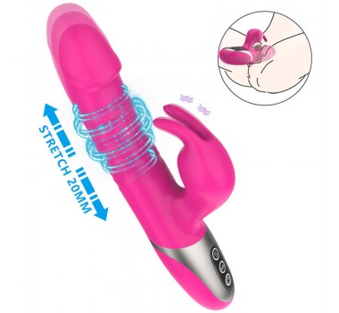 Rabbit thrusting vibrator